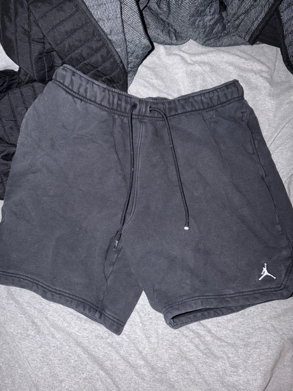 Jordan Black Athletic Lounge Shorts with Embroidered Jumpman